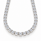 925 Sterling Silver 4mm Cubic Zirconia Tennis Necklace