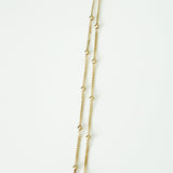 14K Solid Yellow Gold 24” Ball Beads Chain Necklace