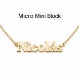 Custom Name Necklace in Solid 14K Gold | Personalized Gold Name Necklace