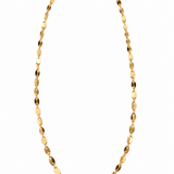14K Solid Gold Mirror Chain 2.5mm Necklace