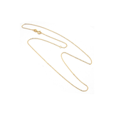 14K solid yellow gold 1mm adjustable chain 16 to 18 inches with spring clasp detail