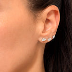 Shown on ear: This earring is pictured in the third piercing, first from top to bottom, for size reference.