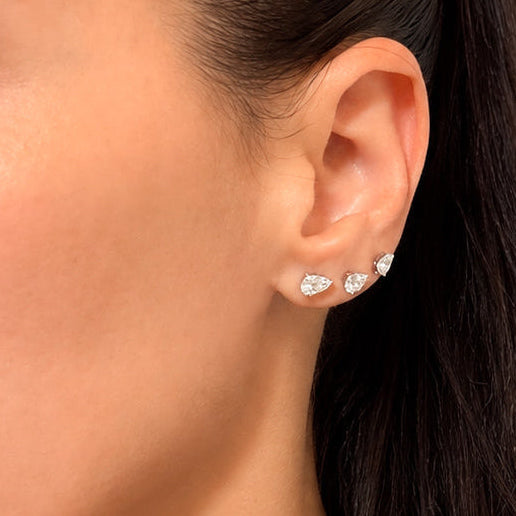 Shown on ear: This earring is pictured in the third piercing, first from top to bottom, for size reference.