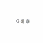 Diamond stud earrings on a white background