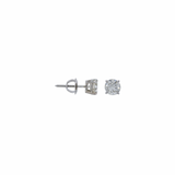 Diamond stud earrings on a white background