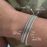 14K Solid Yellow Gold CZ Tennis Bracelet – Elegant Sparkling Design