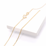 14K Solid Yellow Gold Semi Square Rolo Chain with Spring Lock