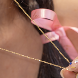 14K Solid Yellow Gold Semi Square Rolo Chain with Spring Lock