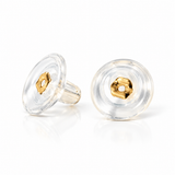14K Yellow Gold Replacement Earrings Clutches with Rubber