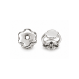 14K Solid White Gold Baby Screw Back Earring Replacement – Single