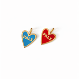 14K Solid Yellow Gold LOVE Custom Enamel Pendant