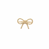 14K Solid Yellow Gold Twisted Bow Ring