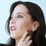 14K Solid Gold 10mm Diamond Huggie Hoops