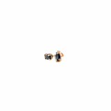 14K Solid Yellow Gold Blue Sapphire Stud Earrings
