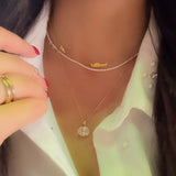 14K Solid Gold Oval Lab-Grown Diamond Bezel Pendant – Horizontal 2.04ct / Vertical 2.15ct