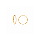 14K Solid Yellow Gold Hoop Earrings – With or Without Opal Charms