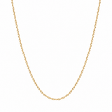 14K Solid Yellow Gold Chain Necklace – Malachite Diamond Heart Optional
