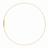 18K Solid Yellow Gold Cable Necklace Chain with Stainless Steel Closure