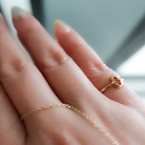 14K Solid Yellow Gold Hamsa Hand  Ring