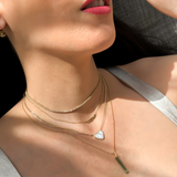 14K Solid Yellow Gold Baby Toilet Chain Necklace