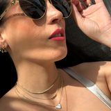 14K Solid Yellow Gold Baby Toilet Chain Necklace