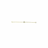 14K Solid Gold Natural Diamond Bezel Chain Connecting Charm