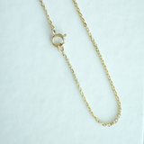 14K Solid Yellow Gold Rolo Anklet