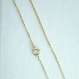 14K Solid Yellow Gold Rolo Anklet