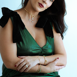 14K Solid Yellow Gold Diamond-Cut Beads Clon Hand Chain Bracelet