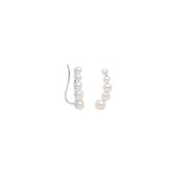Pair of pearl earrings on a white background