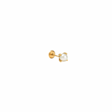 14K Solid Yellow Gold 5mm Pearls Earrings