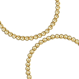 14K Solid Yellow Gold Elastic 4mm Gold Bead Bracelet