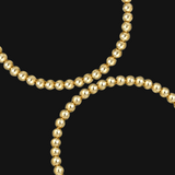 14K Solid Yellow Gold Elastic 4mm Gold Bead Bracelet