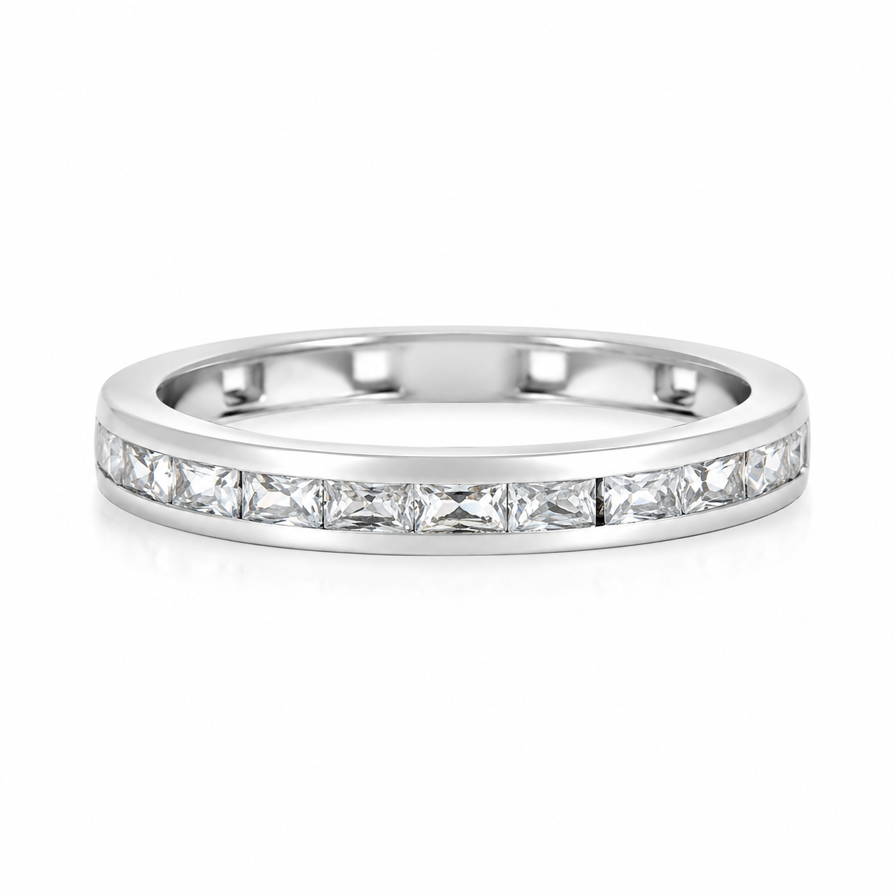 925 Sterling Silver Princess Cut Cubic Zirconia Ring, Size 7 – Laraquel Jewelry
