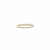 14K Solid Yellow Gold 18 Round-Cut Natural Diamond .45ct Band Ring
