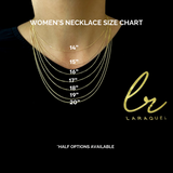 18K Solid Yellow Gold Diamond Lariat Necklace