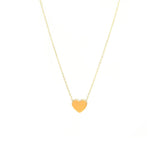 14K Solid Gold Adjustable Heart Necklace