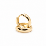 14K Solid Yellow Gold Bold Polished Huggie Hoop Earrings | 2 Sizes