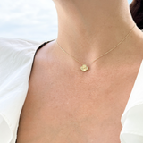 14K Solid Yellow Gold Clover 
Necklace