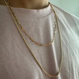 14K Solid Yellow Gold Medium Paperclip Chain