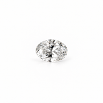 IGI certified 1.07 CT oval brilliant lab-grown diamond, E color and VVS2 clarity, on a white background.