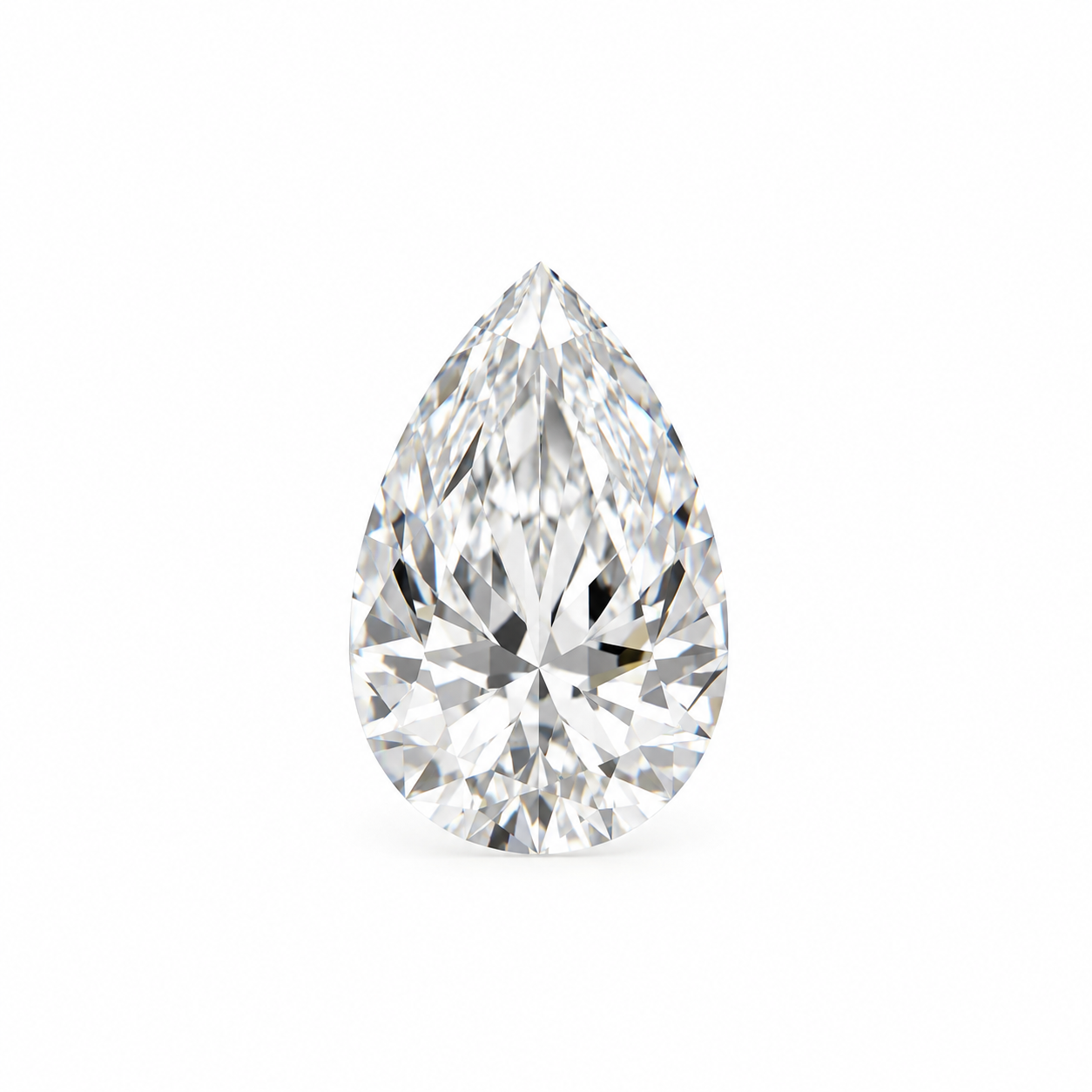 IGI certified 2.02 carat E VS1 pear brilliant lab-grown loose diamond on a white background.