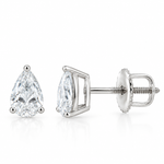 14K White Gold Lab-Grown Pear Diamond Stud Earrings – 0.68 CTW