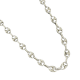 925 Sterling Silver Marine Puff Link Anklet