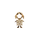 14K Solid Yellow Gold Boy & Girl Birthstone Charms