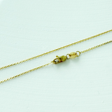 14K Solid Gold Boston Chain Necklace