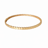 10K Solid Gold Circles Bangle Minimal Gold Bracelet