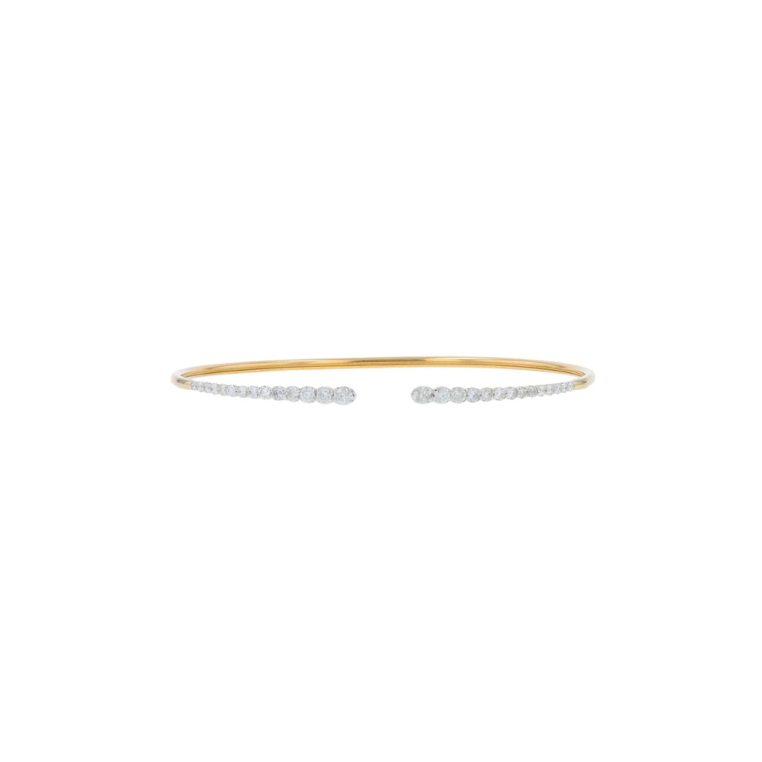Gold and silver bangle on a white background