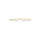 Gold and silver bangle on a white background