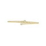14K Solid Yellow Gold Articulated Natural Diamond Cuff